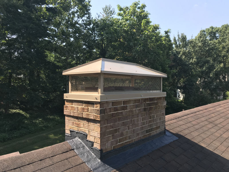 Waterproofed chimney