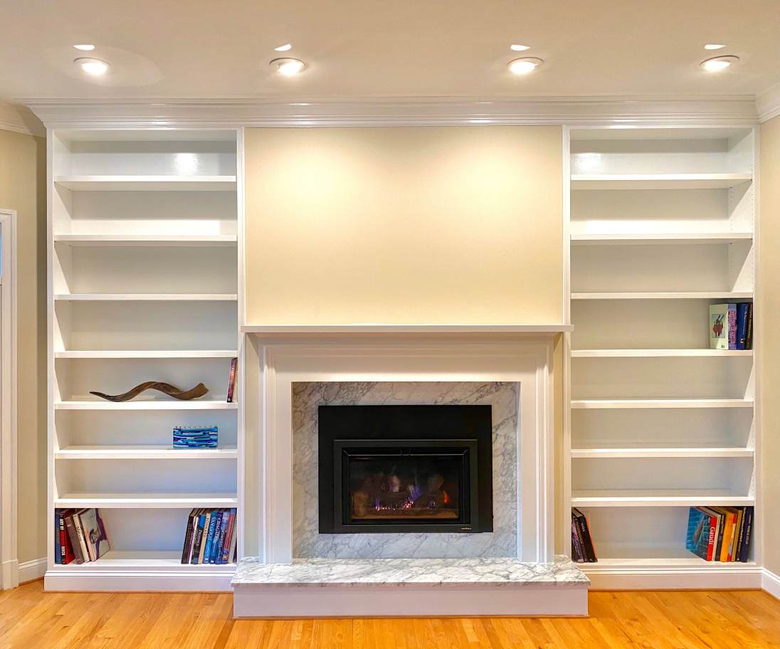 Fireplace Installation With Mantel