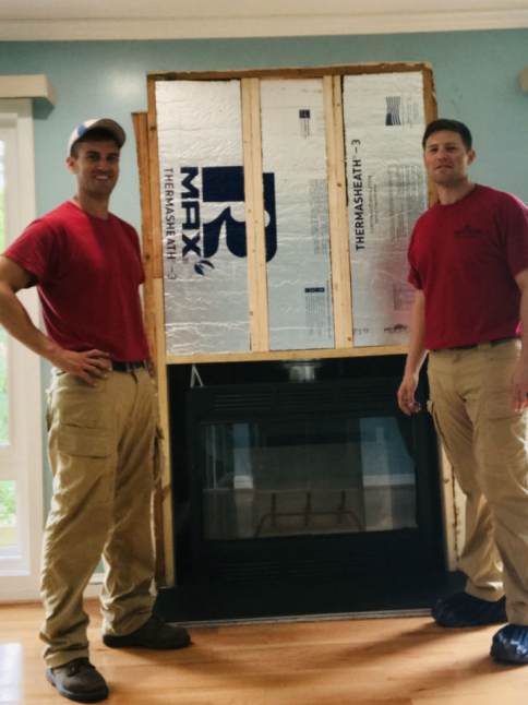 Nick and Chris Fireplace Install<br />
